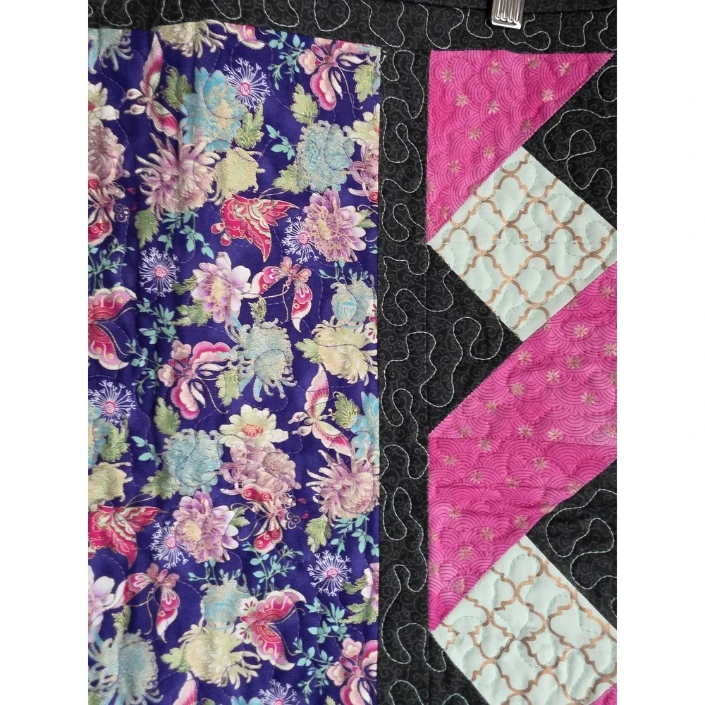 Quilt Boho Table Runner Multicolor Bohemian Wall Art Craft Handmade